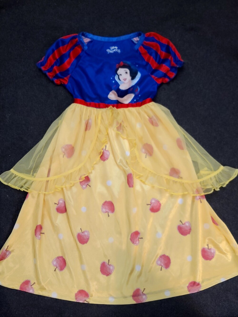 Disney Princess Snow White Dress Costume Flame Resistant XS (4/5) Blue Yellow
